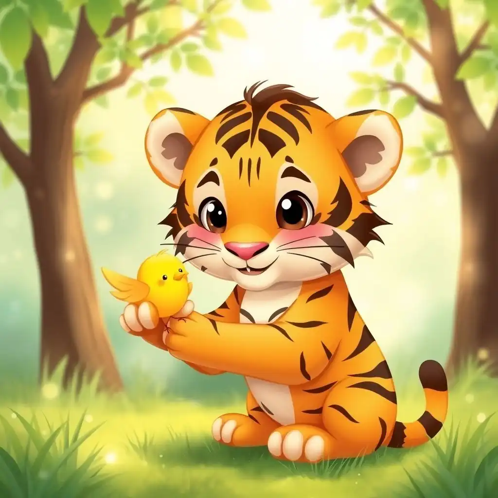 The Little Tiger and the Lost Baby Bird